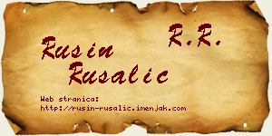 Rusin Rusalić vizit kartica